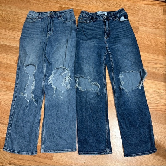 Hollister Denim - 2- Hollister Women's Curvy Ultra High Rise Mom Jean Size 25x29 1S Denim Raw